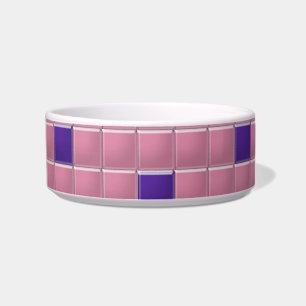 Bowl - Pink Square Mosaic