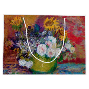 Bowl with Flowers, Van Gogh Large Gift Bag