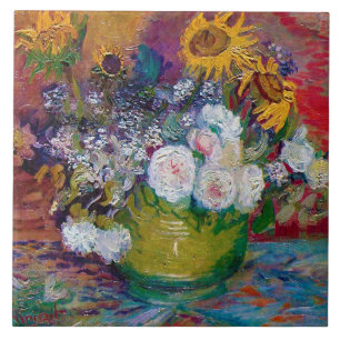 Bowl with Flowers, Van Gogh Tile
