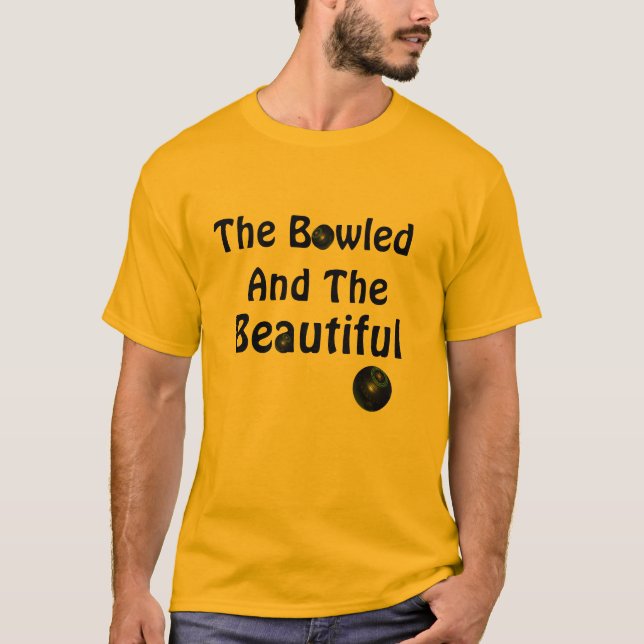Bowled And Beautiful Lawn Bowls Design, Men Tshirt (Front)