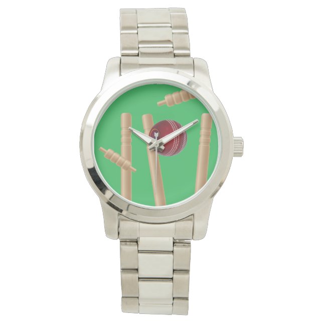Bowled At Cricket, Watch (Front)
