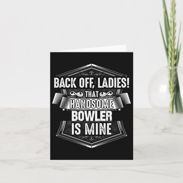 Bowler Bowling Wife Shirt  Card (Front)