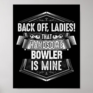 Bowler Bowling Wife Shirt  Poster