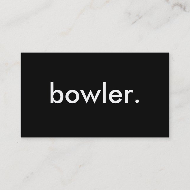 bowler. business card (Front)
