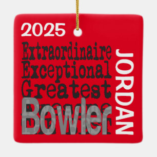Bowler Extraordinaire Ceramic Ornament