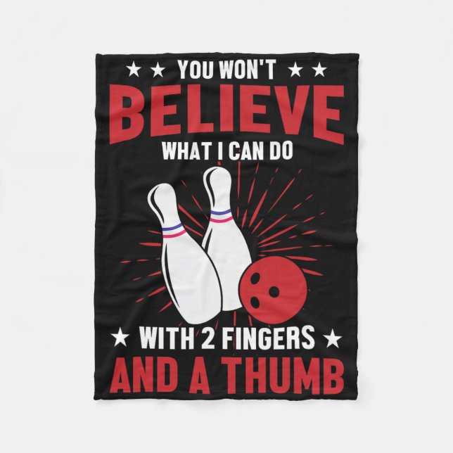 Bowler Sport Quotes Funny Bowling Lover  Fleece Blanket (Front)