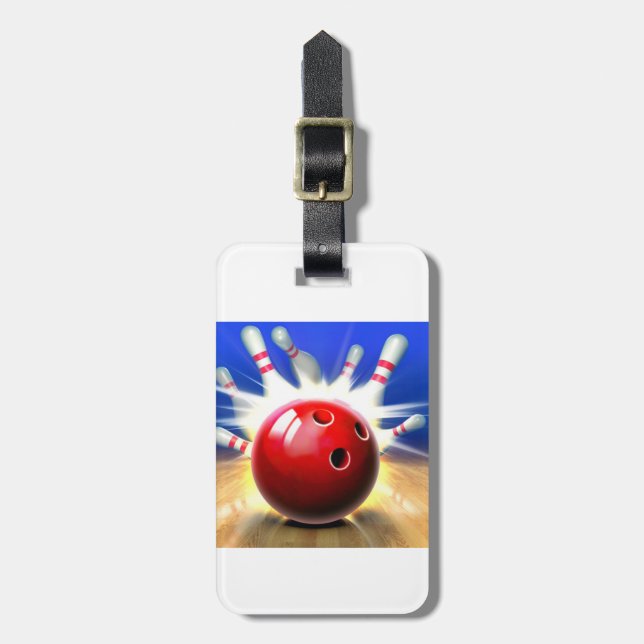 ***BOWLER'S LUGGAGE TAG*** **BOWLING BAG TAG** LUGGAGE TAG (Front Vertical)