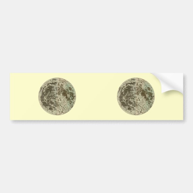 Bowles' Selenography or a Map of the Moon - 1780 Bumper Sticker (Front)