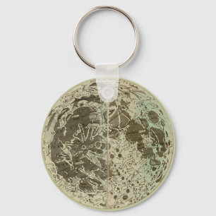Bowles' Selenography or a Map of the Moon - 1780 Key Ring