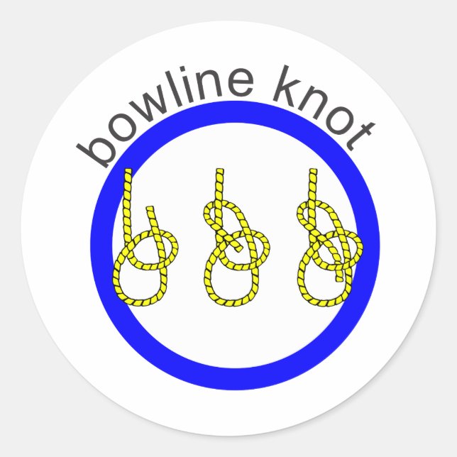 Bowline Knot Classic Round Sticker (Front)