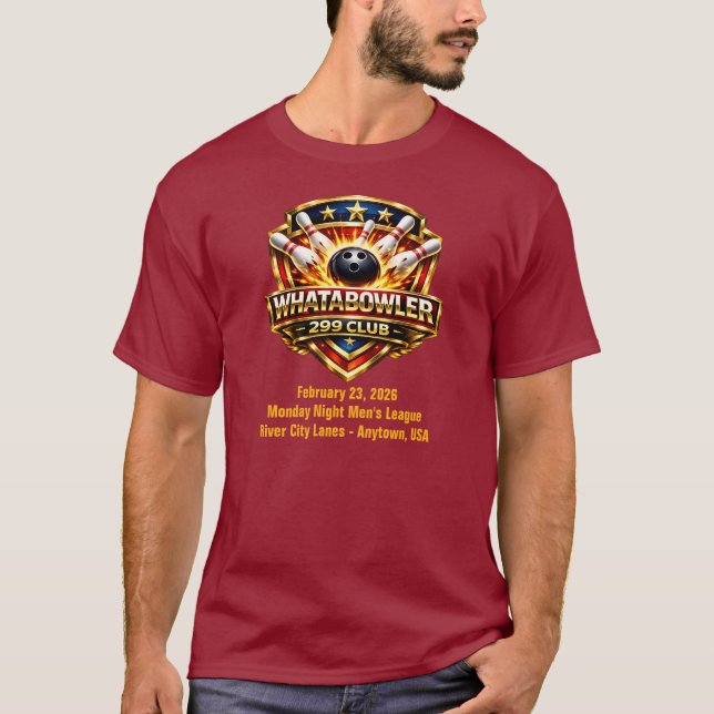 Bowling 299 Shirt – One Pin Short Heartbreaking (Front)