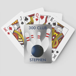Bowling 300 Club Personalised Playing Cards