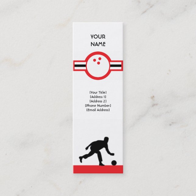 bowling : air star mini business card (Front)
