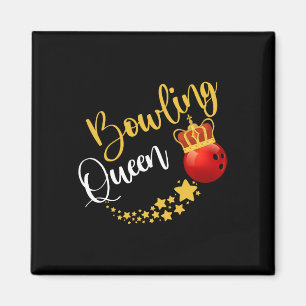 Bowling Alley Bowl Pins Bowler Queen Women Gift Bo Magnet
