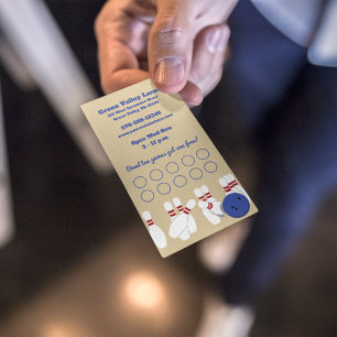 Bowling Alley Loyalty Punch Card