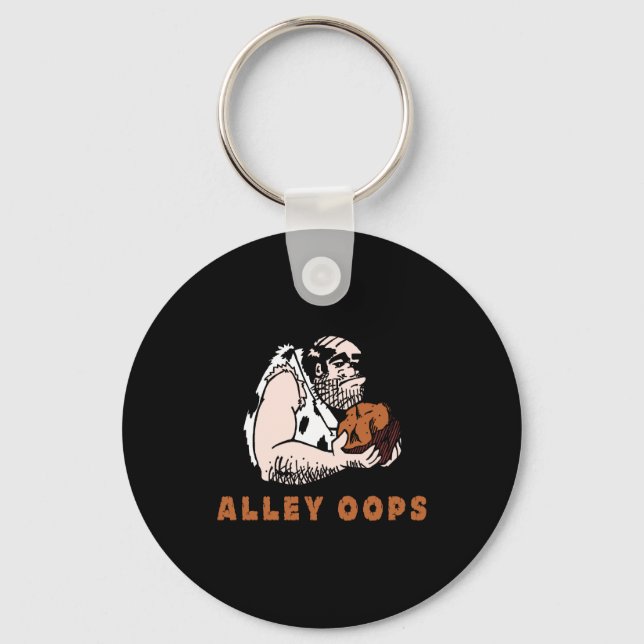 Bowling Alley Oops Caveman  Key Ring (Front)