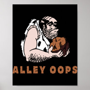 Bowling Alley Oops Caveman T Shirt Poster