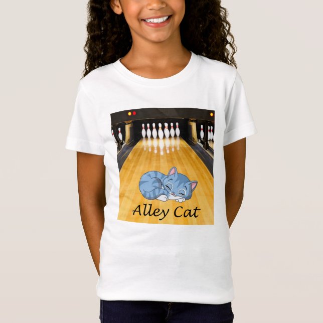 Bowling Alley Pastime Bowl with the Alley Cat  T-Shirt (Front)