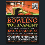 Bowling Alley Scene, Ten-Pin Bowling Tournament Flyer<br><div class="desc">Bowling Alley Scene,  Ten-Pin Bowling Tournament Advertising Flyers By The Business Card Store.</div>