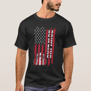 bowling america flag cone skittles bowling T-Shirt