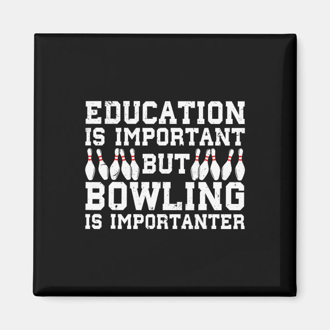 Bowling Art For Men Women Bowling Lover Pin Target Magnet (Front)