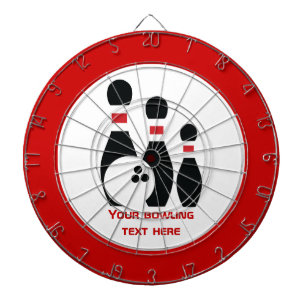 Bowling ball and pins custom dartboard