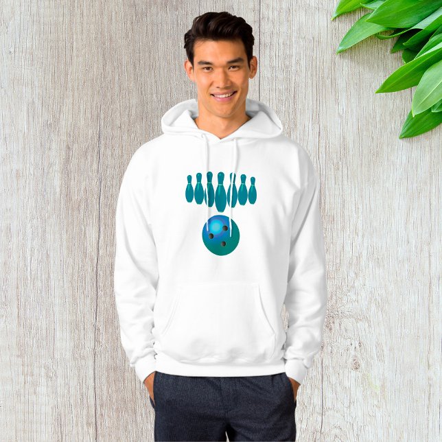 Bowling Ball and Pins Fun Sports Hoodie (Creator Uploaded)