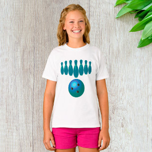Bowling Ball and Pins Fun Sports T-Shirt