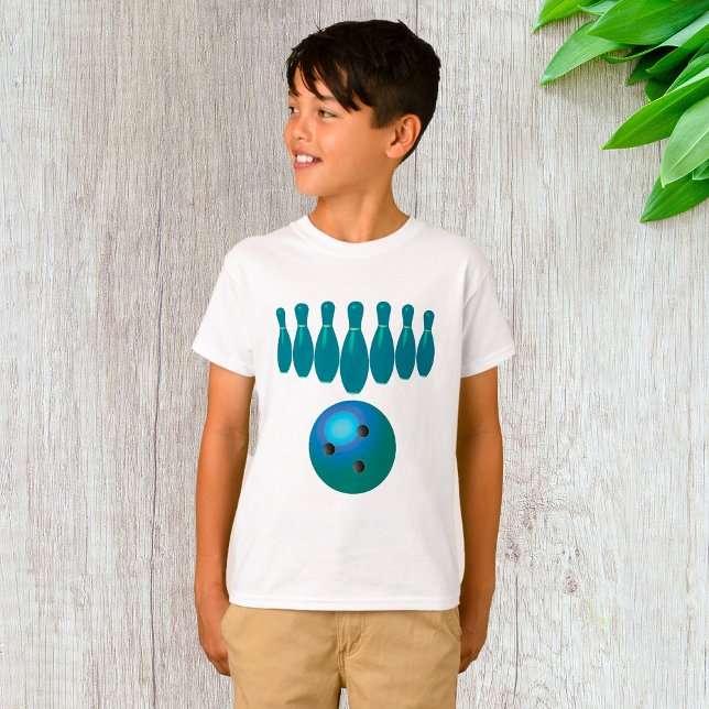 Bowling Ball and Pins Fun Sports T-Shirt (Creator Uploaded)