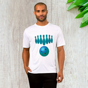 Bowling Ball and Pins Fun Sports T-Shirt
