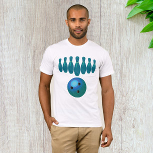 Bowling Ball and Pins Fun Sports T-Shirt