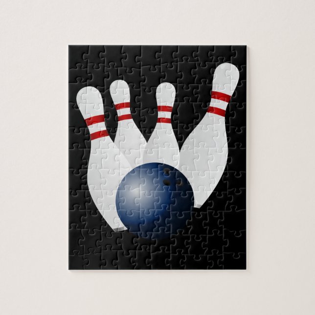 Bowling Ball and Pins Puzzle (Vertical)