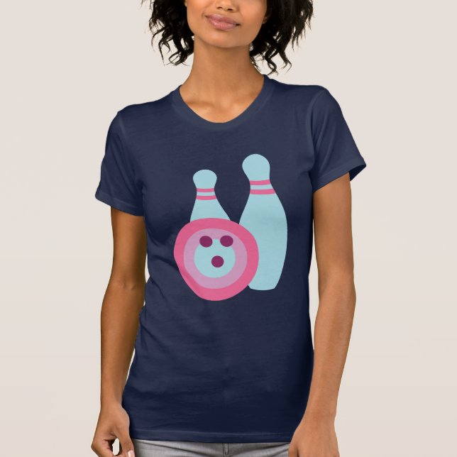 Bowling Ball and Pins T-Shirt (Front)