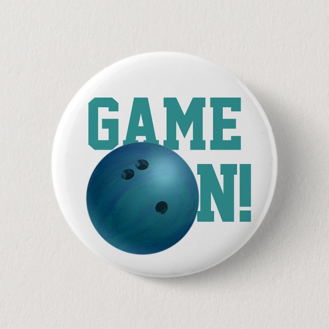 Bowling Ball Blue 6 Cm Round Badge (Front)