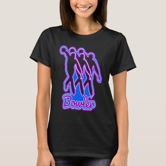 Bowling Ball Bowler Strike Bowling Pin Bowling Tea T-Shirt (Front)