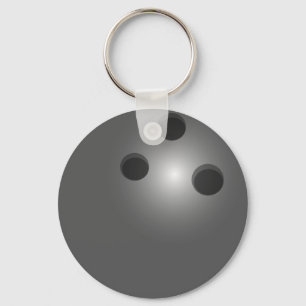 Bowling Ball Button Keychain
