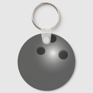 Bowling Ball Button Keychain