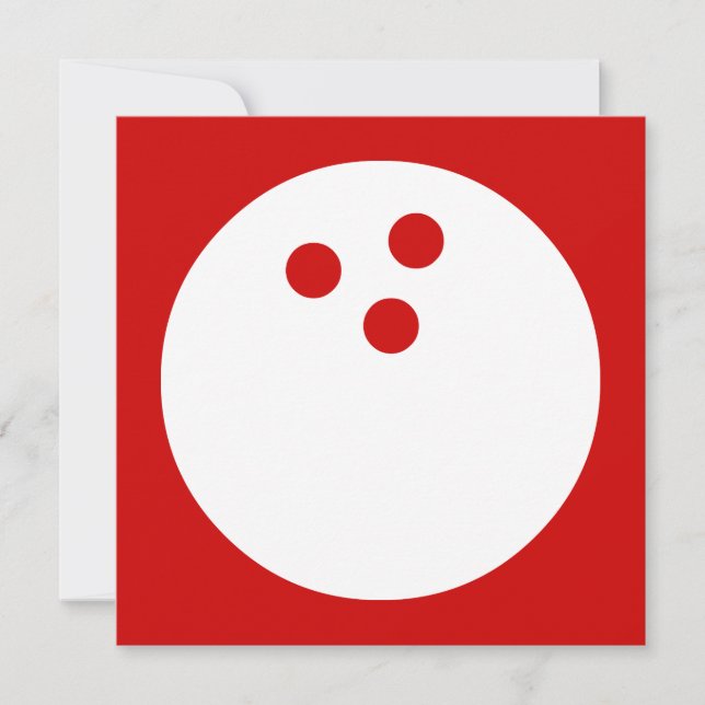 bowling ball : colour customisable invitation (Front)