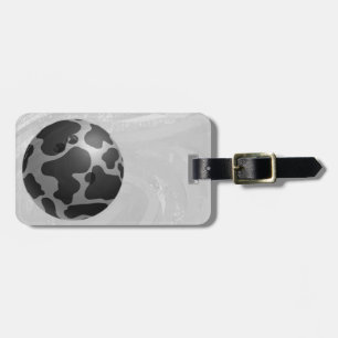 Bowling Ball Cow Grey Luggage Tag