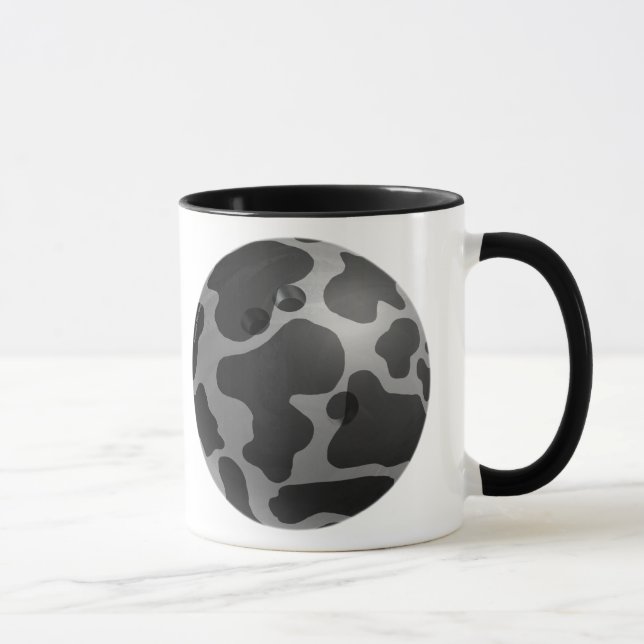 Bowling Ball Cow Grey Mug (Right)
