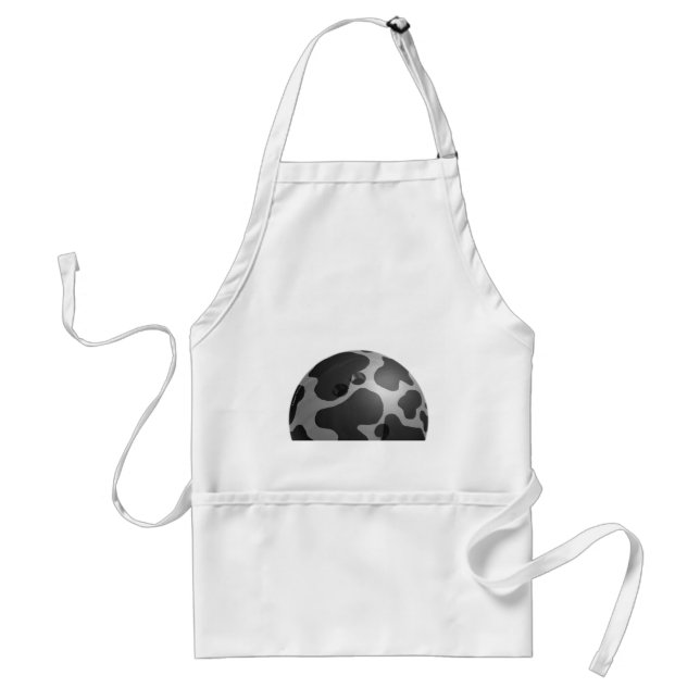 Bowling Ball Cow Grey Standard Apron (Front)