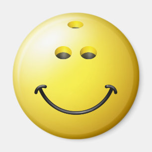 Bowling Ball Face Magnet