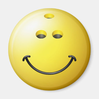Bowling Ball Face Magnet
