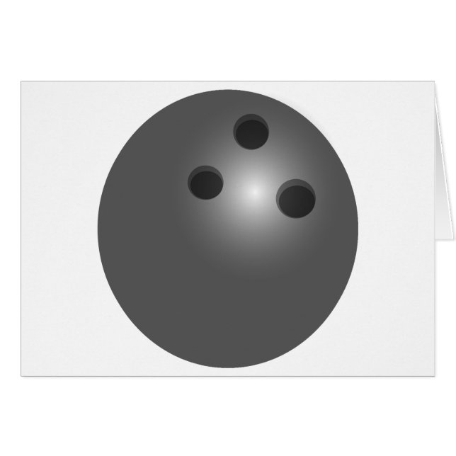 Bowling Ball Greeting Card (Front Horizontal)