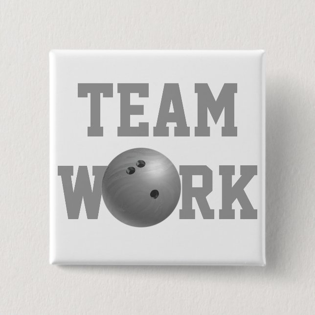 Bowling Ball Grey 15 Cm Square Badge (Front)