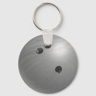 Bowling Ball Grey Key Ring