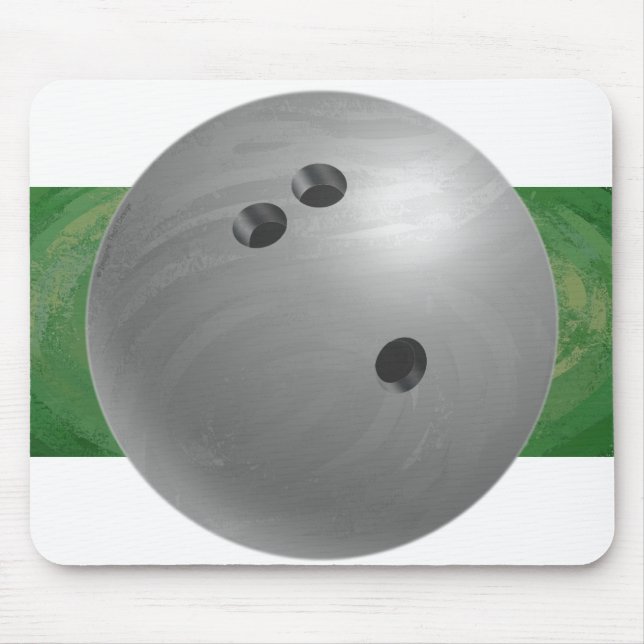 Bowling Ball Grey Mouse Pad (Front)
