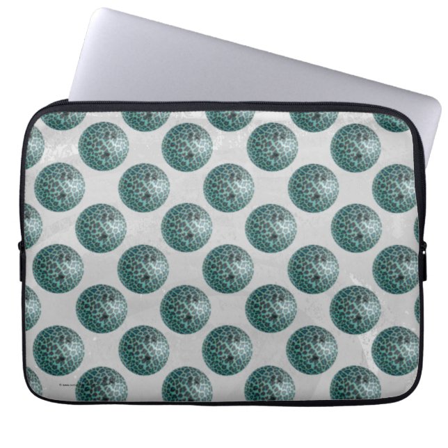 Bowling Ball Leopard Teal Laptop Sleeve (Front)