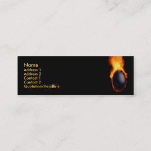 Bowling Ball On Fire Business Card