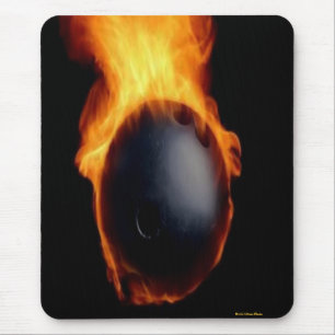 Bowling Ball On Fire Mousepad